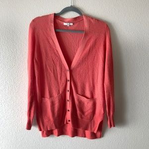Madewell Spring Weight Cardigan - Coral Pink